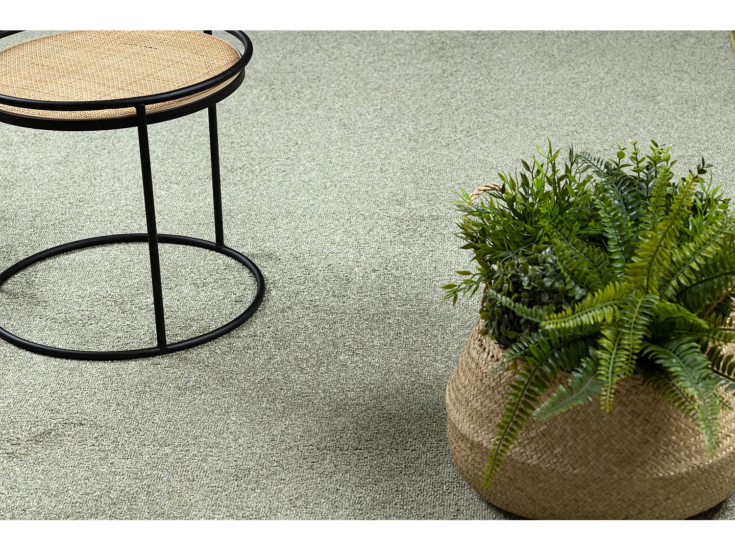 TAPIS - MOQUETTE EXCELLENCE olive verte 240 plaine MÉLANGE 200x200 cm