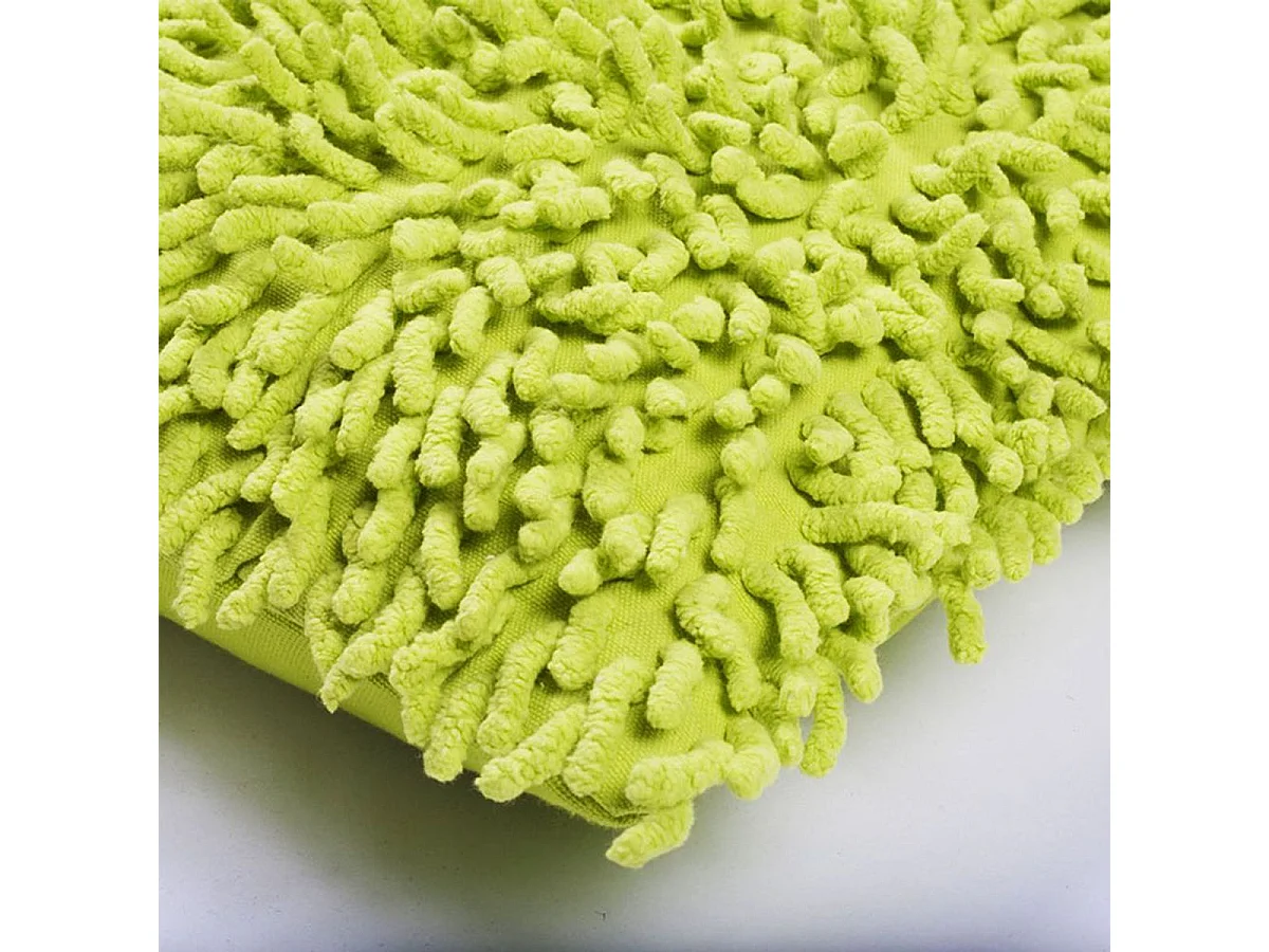 SHAGGY DISCO - Coussin en coton seventies vert 40x40