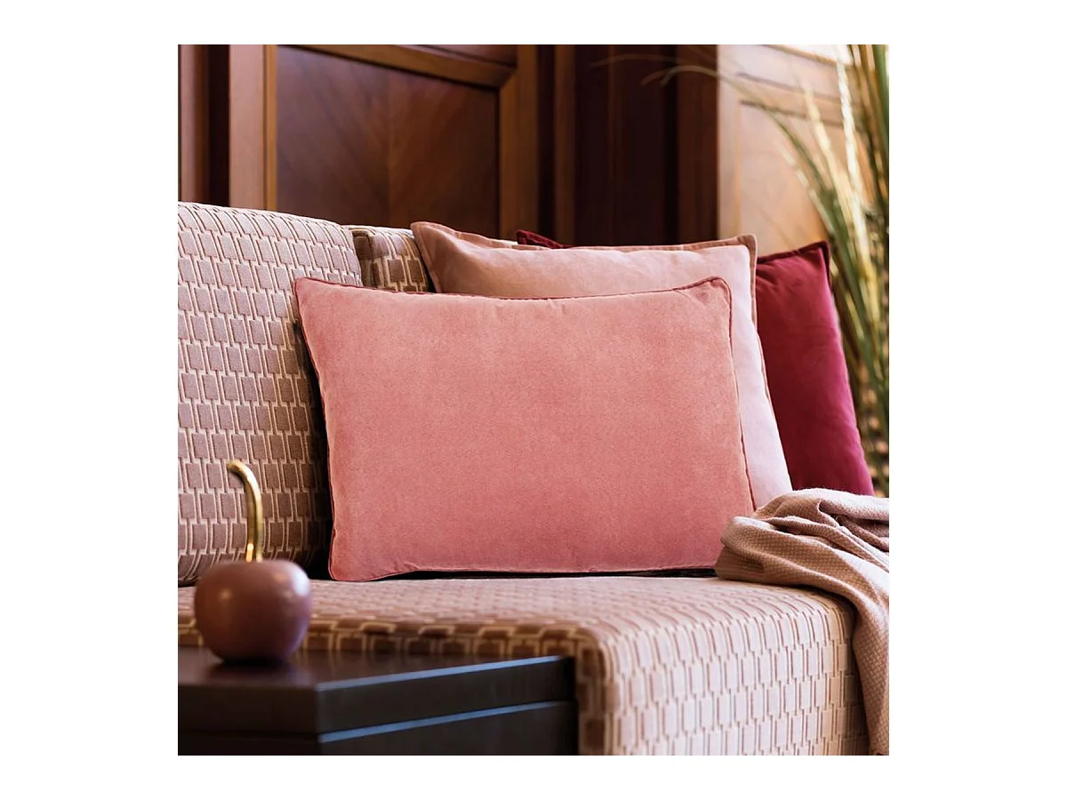 SUEDEN - Coussin en suédine terra cotta 60x40