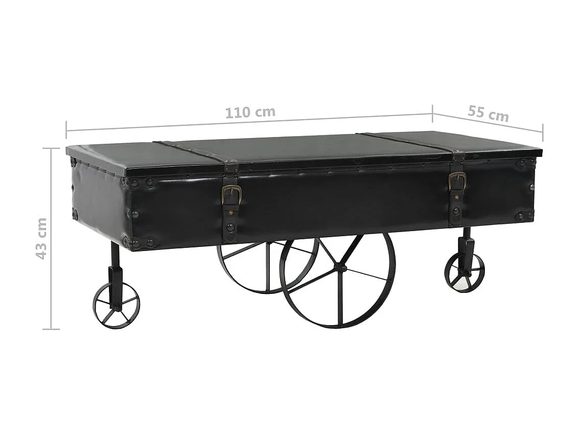 Mesa de centro de madera MDF y abeto 110x55x43 cm