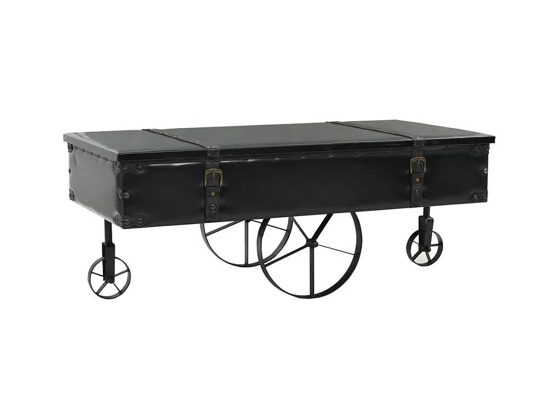 Table basse MDF et bois de sapin 110 x 55 x 43 cm