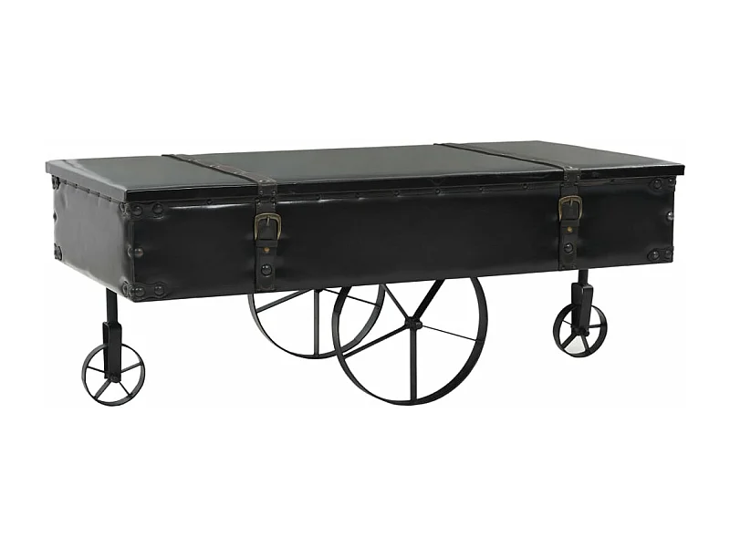 Mesa de centro em MDF e madeira de abeto 110x55x43 cm