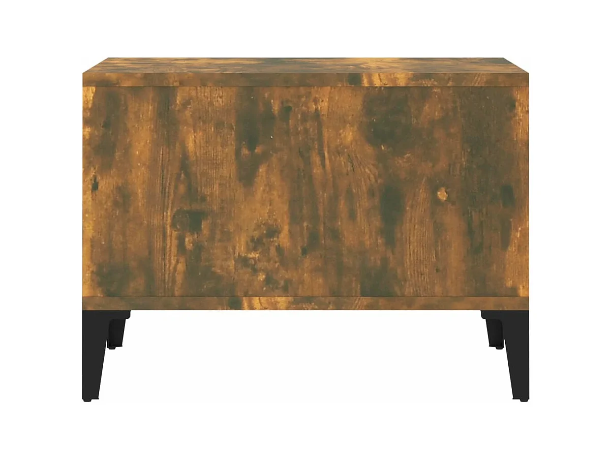Table basse Chêne fumé 60x50x36,5 cm Bois d'ingénierie
