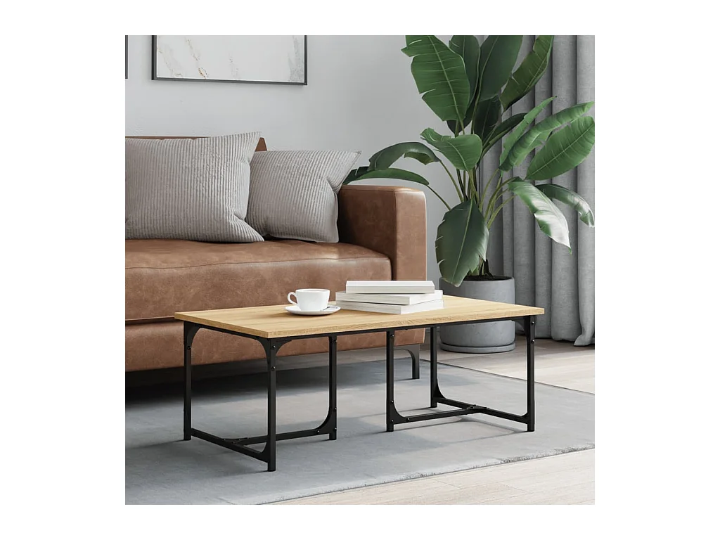 Table basse Chêne sonoma 90x50x35 cm Bois d'ingénierie