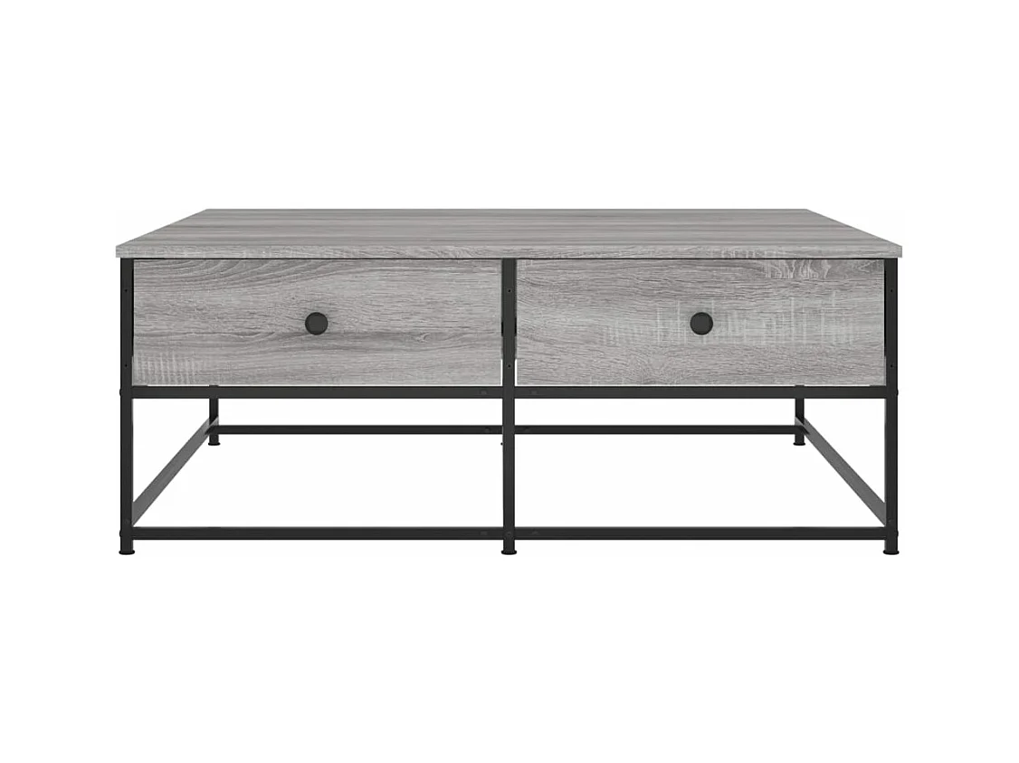 Table basse sonoma gris 100x99x40 cm bois d'ingénierie