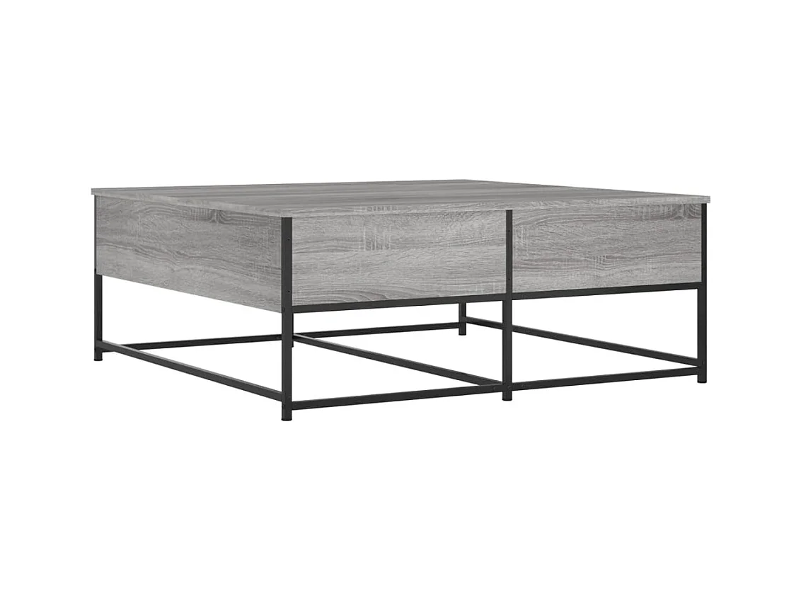Table basse sonoma gris 100x99x40 cm bois d'ingénierie