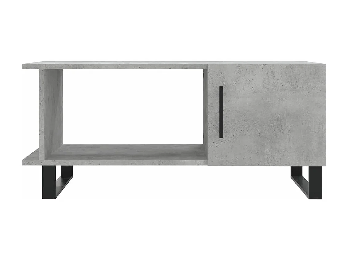 Mesa de centro 90x50x40 madeira processada cinza cimento