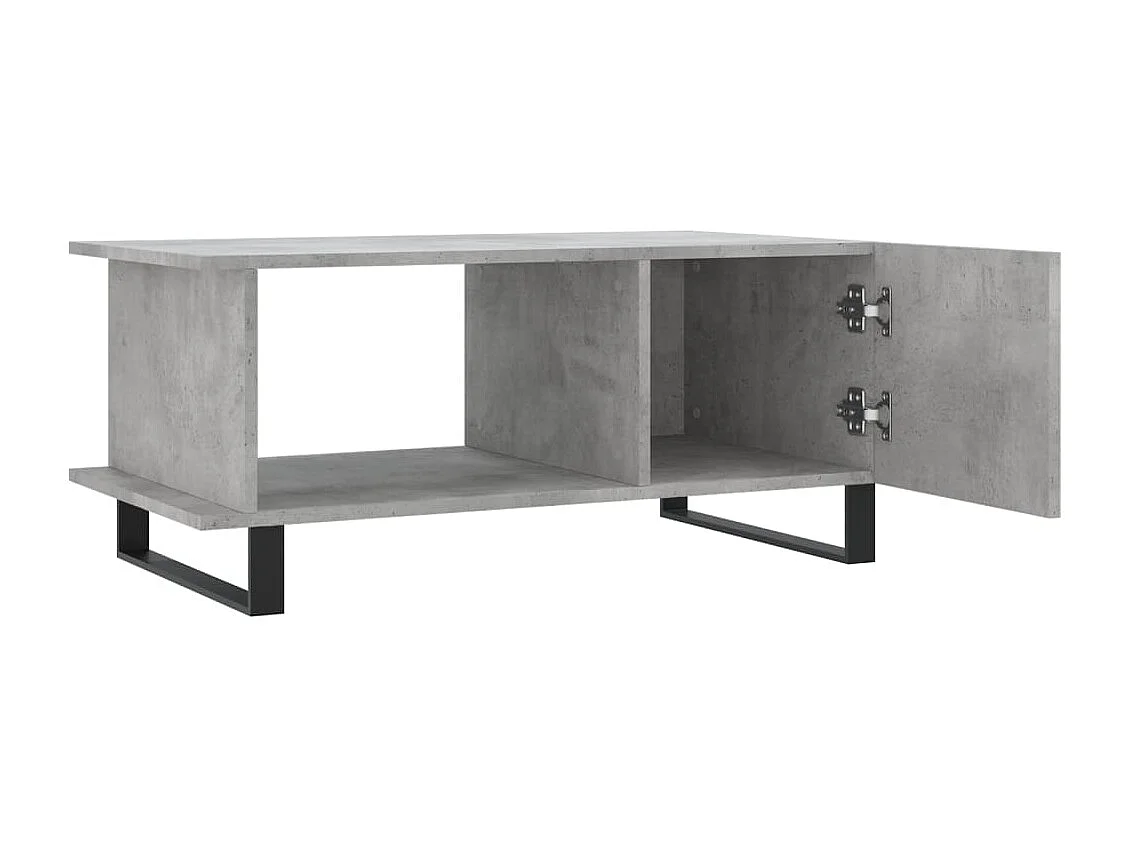 Mesa de centro 90x50x40 madeira processada cinza cimento