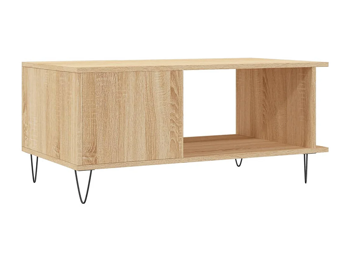 Salontafel 90x50x40 cm bewerkt hout sonoma eikenkleurig