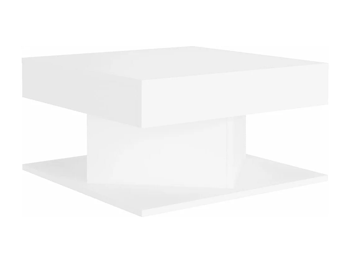 Table basse Blanc 57x57x30 cm Aggloméré