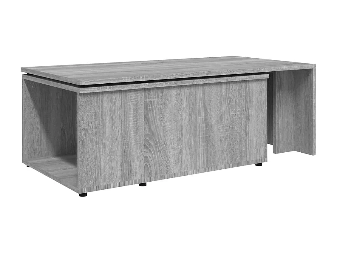 Mesa de centro de madera contrachapada gris Sonoma 150x50x35 cm