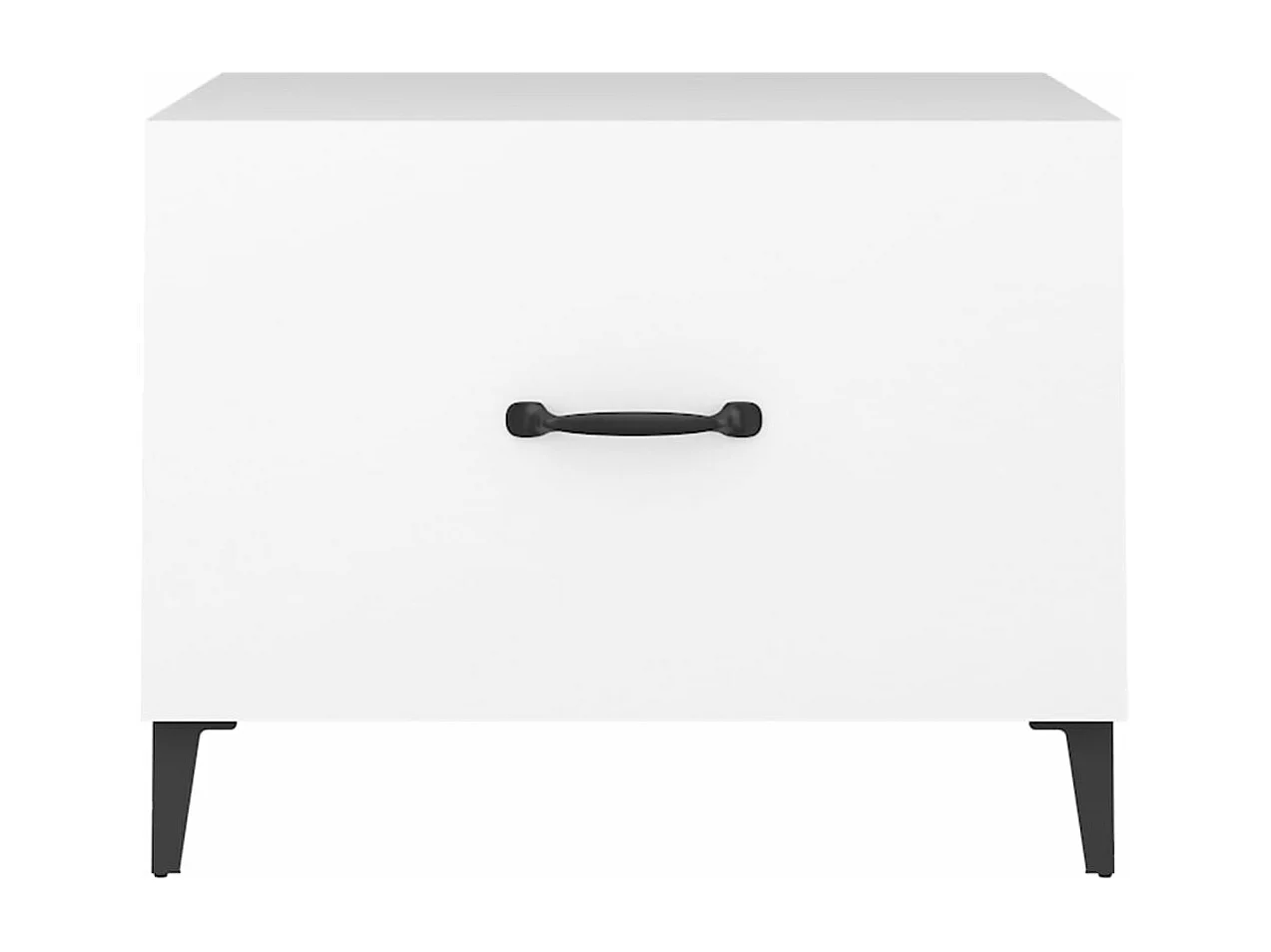 Mesa de centro com pernas de metal 2 peças 50x50x40 cm branco