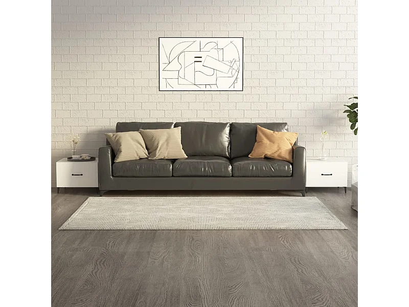 Mesa de centro com pernas de metal 2 peças 50x50x40 cm branco