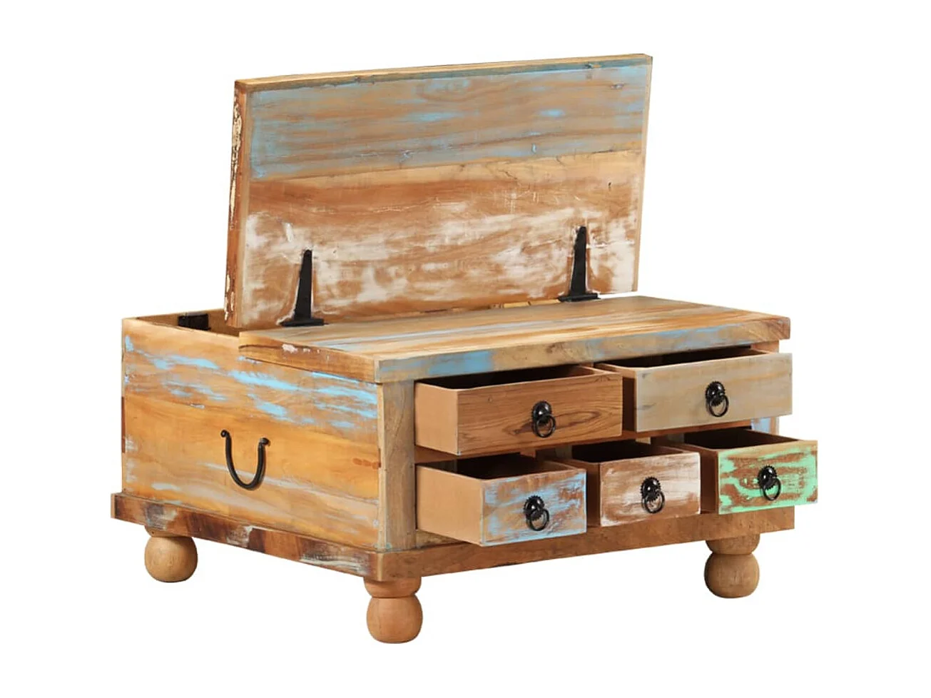 Table basse Bois de récupération 70 x 70 x 38 cm