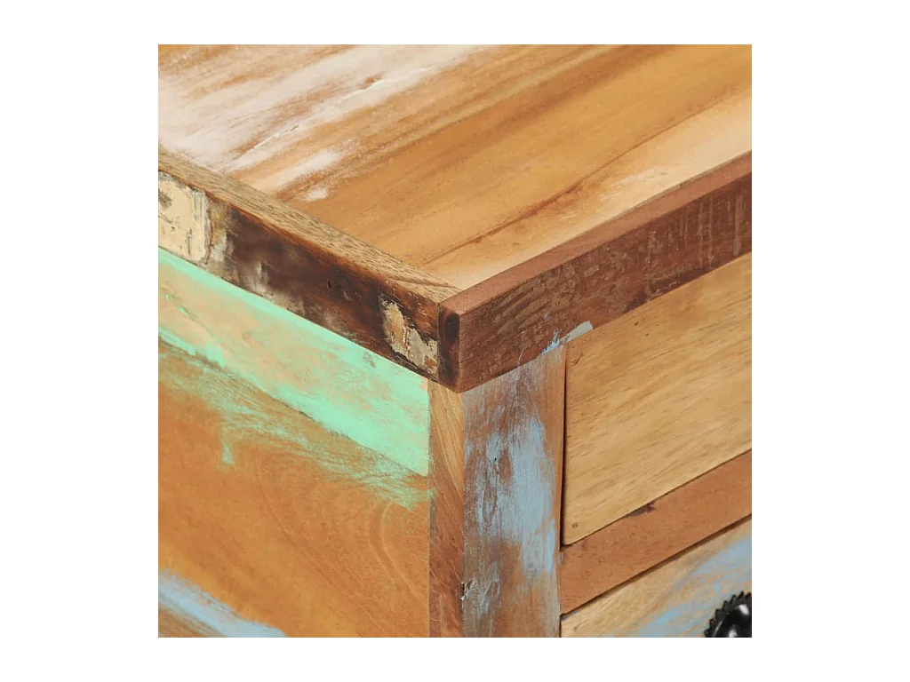 Mesa de centro de madera reciclada 70x70x38 cm