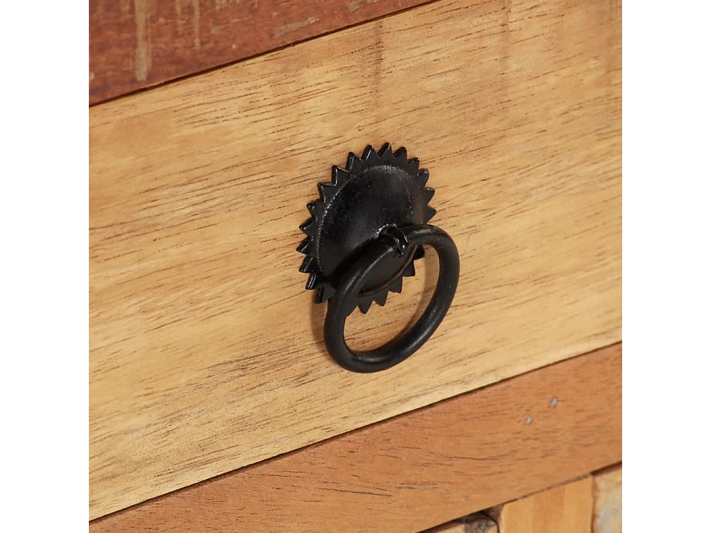 Mesa de centro de madera reciclada 70x70x38 cm