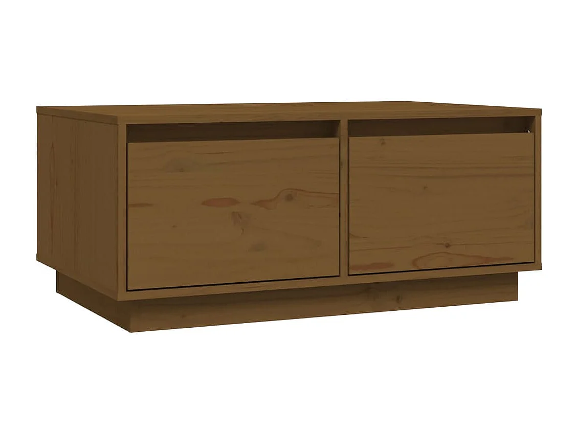 Table basse Marron miel 80x50x35 cm Bois massif de pin