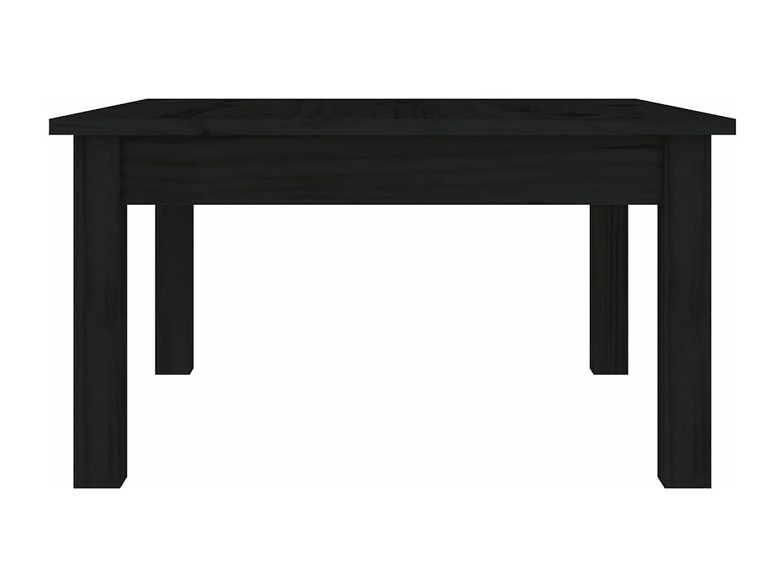 Table basse Noir 55x55x30 cm Bois massif de pin