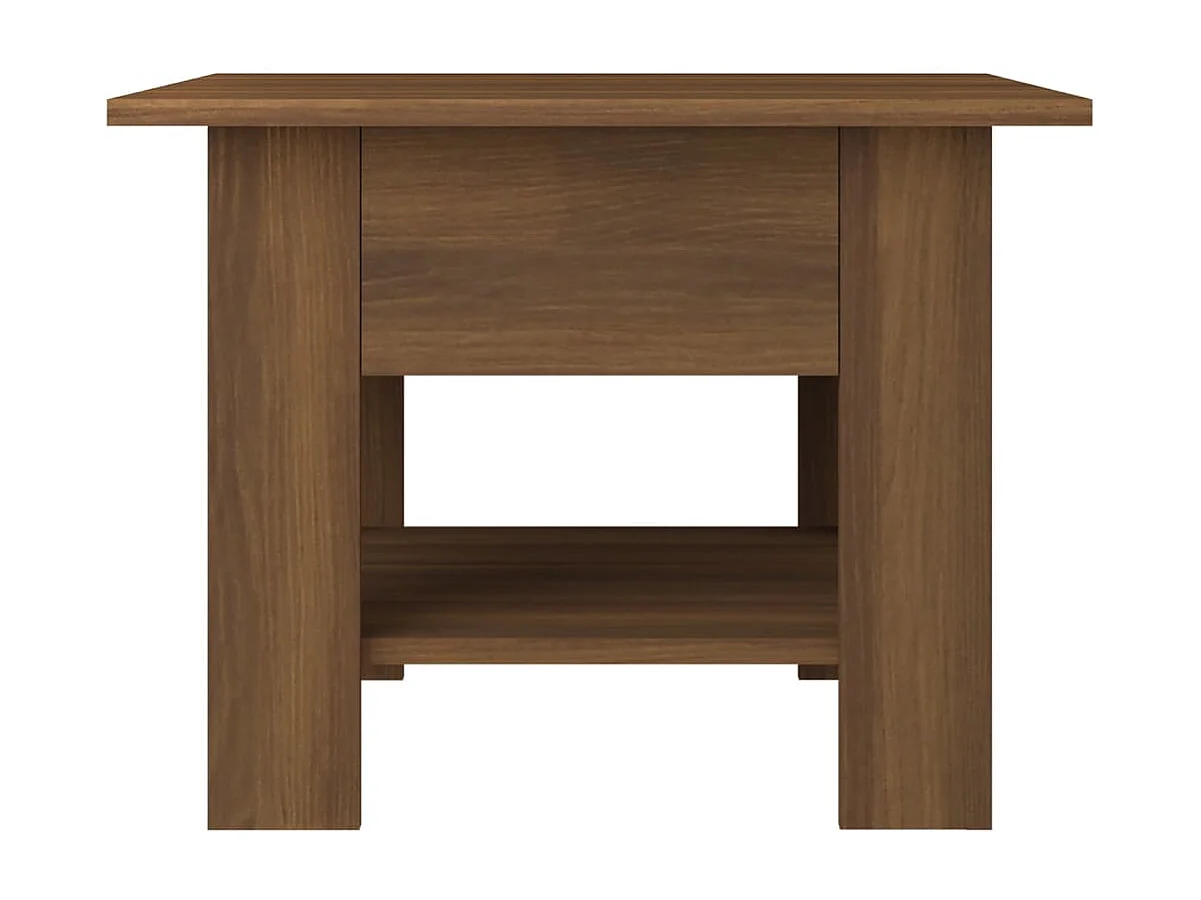 Mesa de centro 55x55x42 cm contraplacado cor carvalho castanho