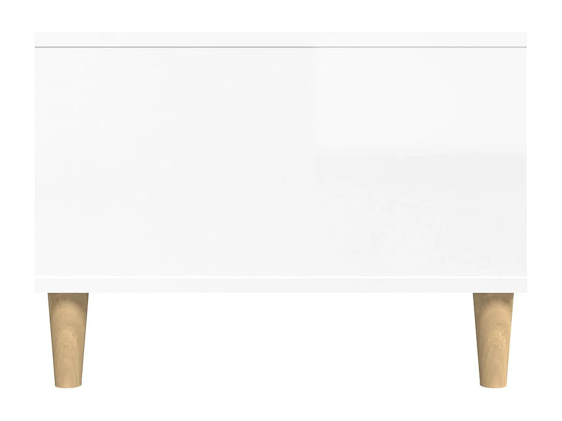 Table basse Blanc brillant 90x50x36,5 cm Bois d'ingénierie