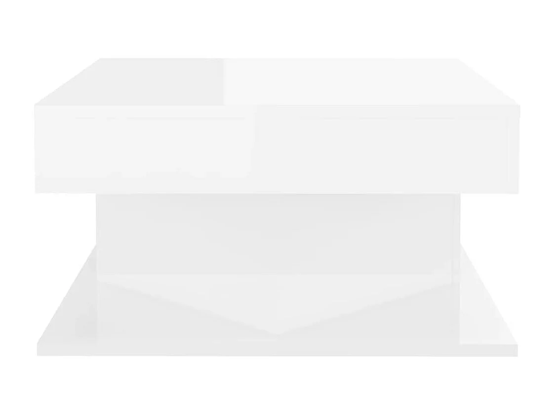 Mesa de centro 57x57x30 cm contraplacado branco brilhante