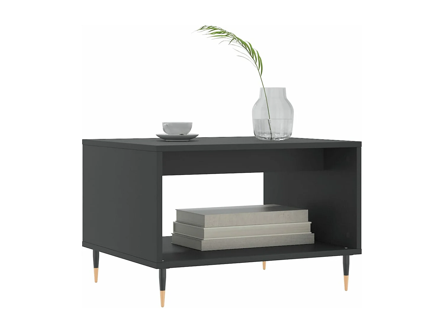 Table basse noir 60x50x40 cm bois d'ingénierie