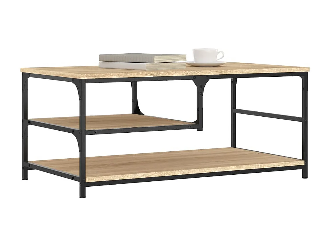 Table basse chêne sonoma 90x49x40 cm bois d'ingénierie