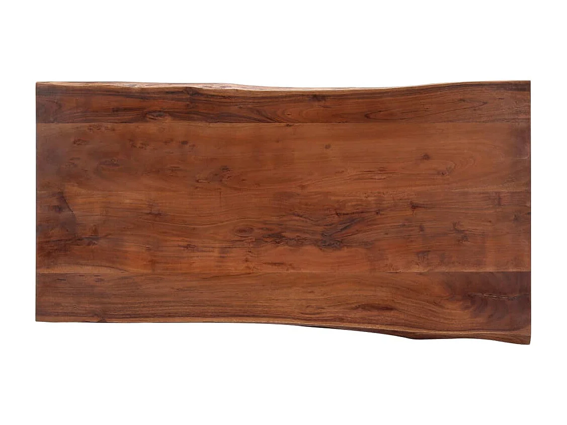 Mesa de centro borde natural madera maciza acacia 115x60x40 cm