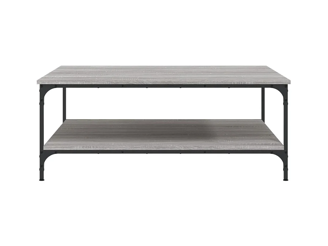 Table basse sonoma gris 100x100x40 cm bois d'ingénierie
