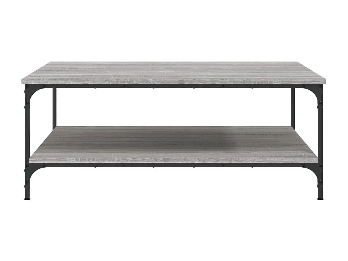 Table basse sonoma gris 100x100x40 cm bois d'ingénierie