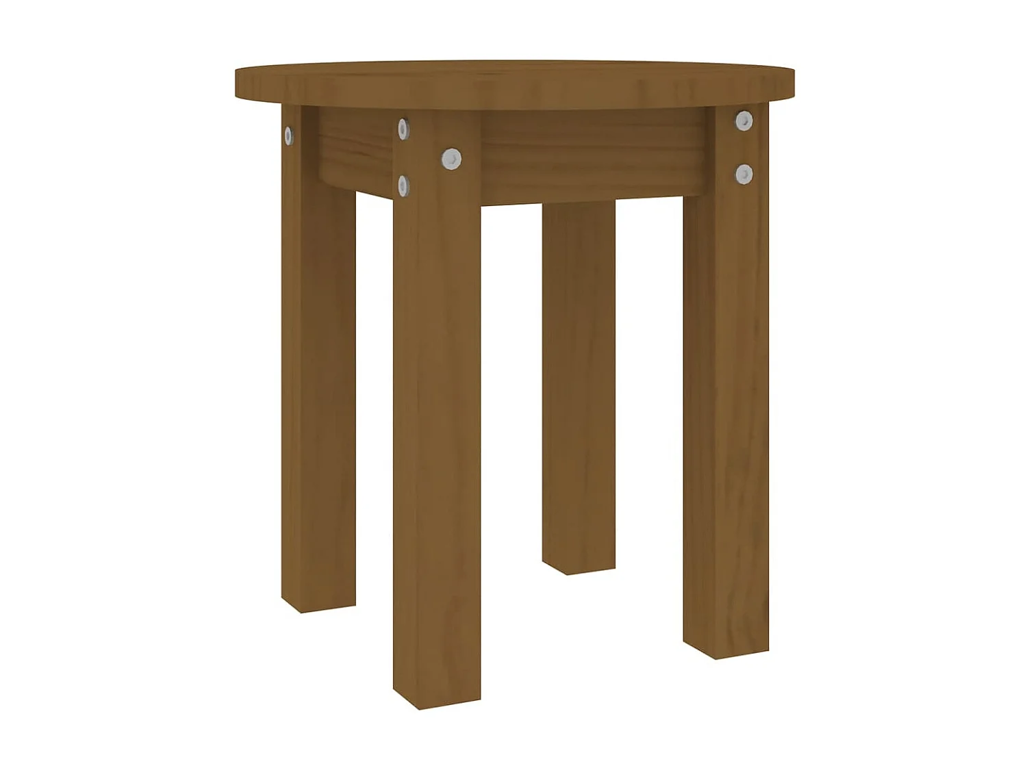 Table basse Marron miel Ø 35x35 cm Bois massif de pin