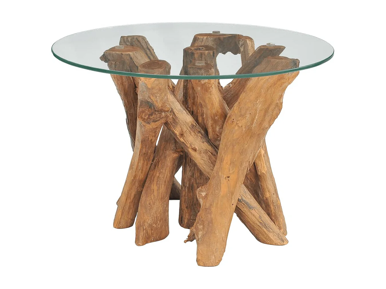 Table basse Bois flottant de teck massif 60 cm