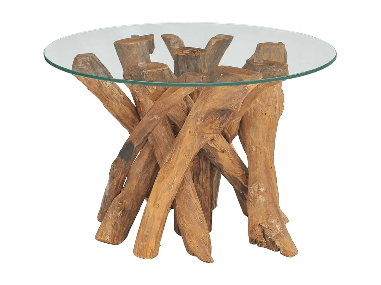 Table basse Bois flottant de teck massif 60 cm