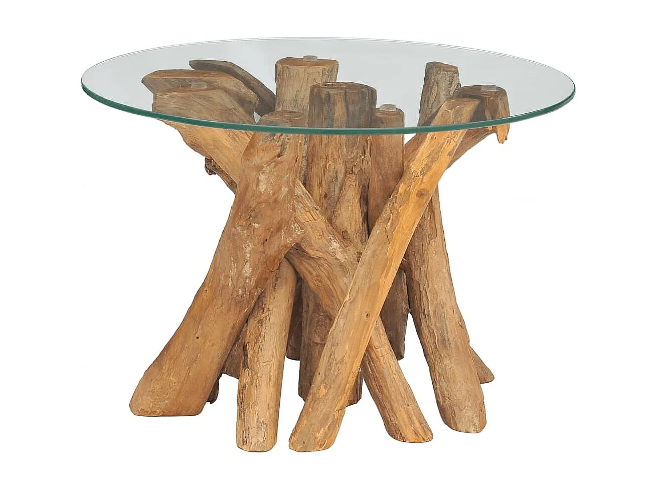 Table basse Bois flottant de teck massif 60 cm