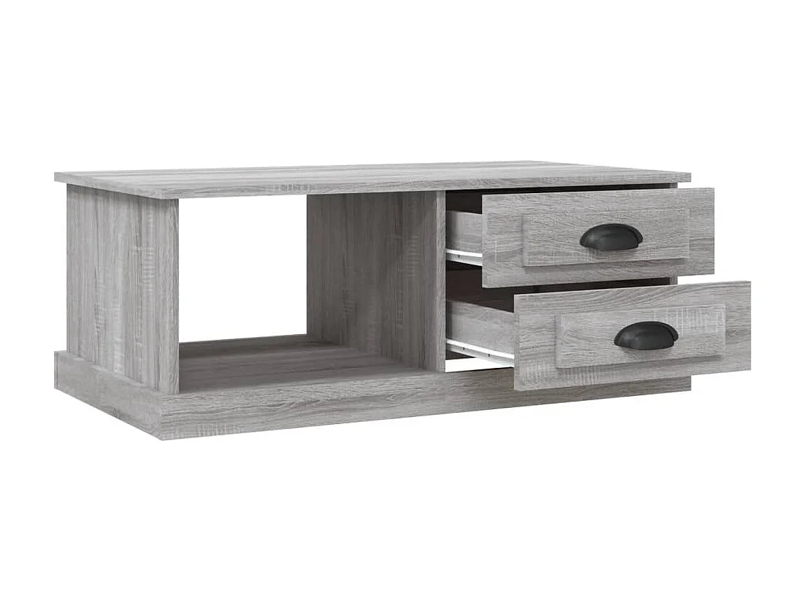 Table basse Sonoma gris 90x50x35 cm Bois d'ingénierie