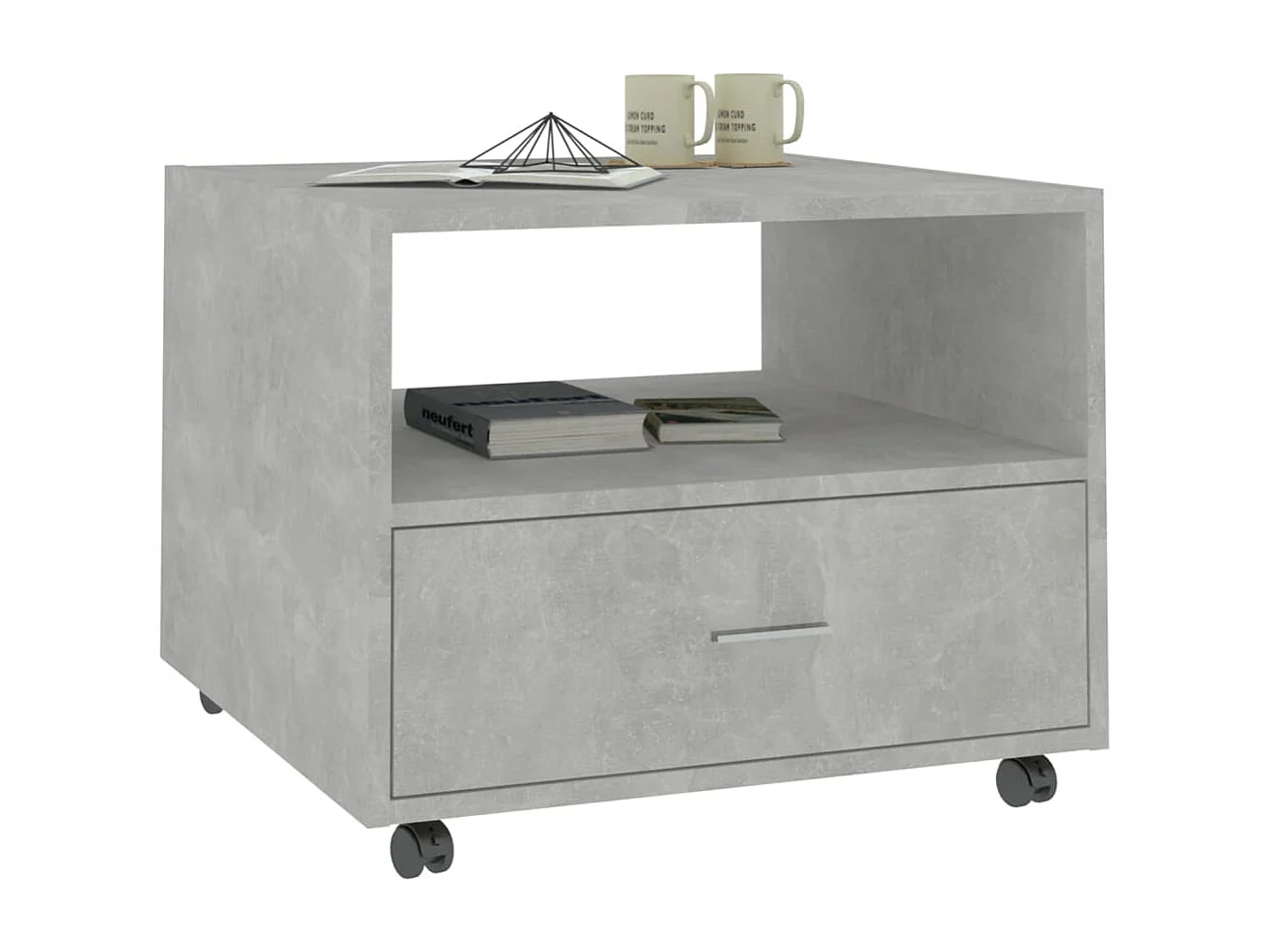 Table basse Gris béton 55x55x40 cm Bois d'ingénierie