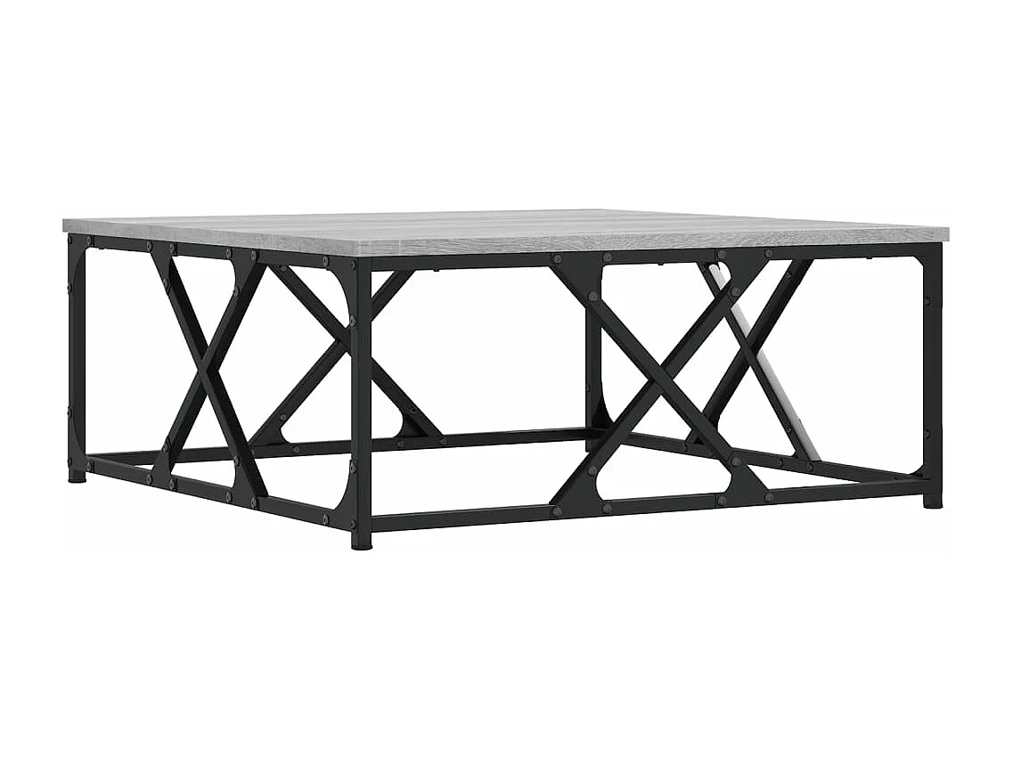 Table basse sonoma gris 70x70x30 cm bois d'ingénierie