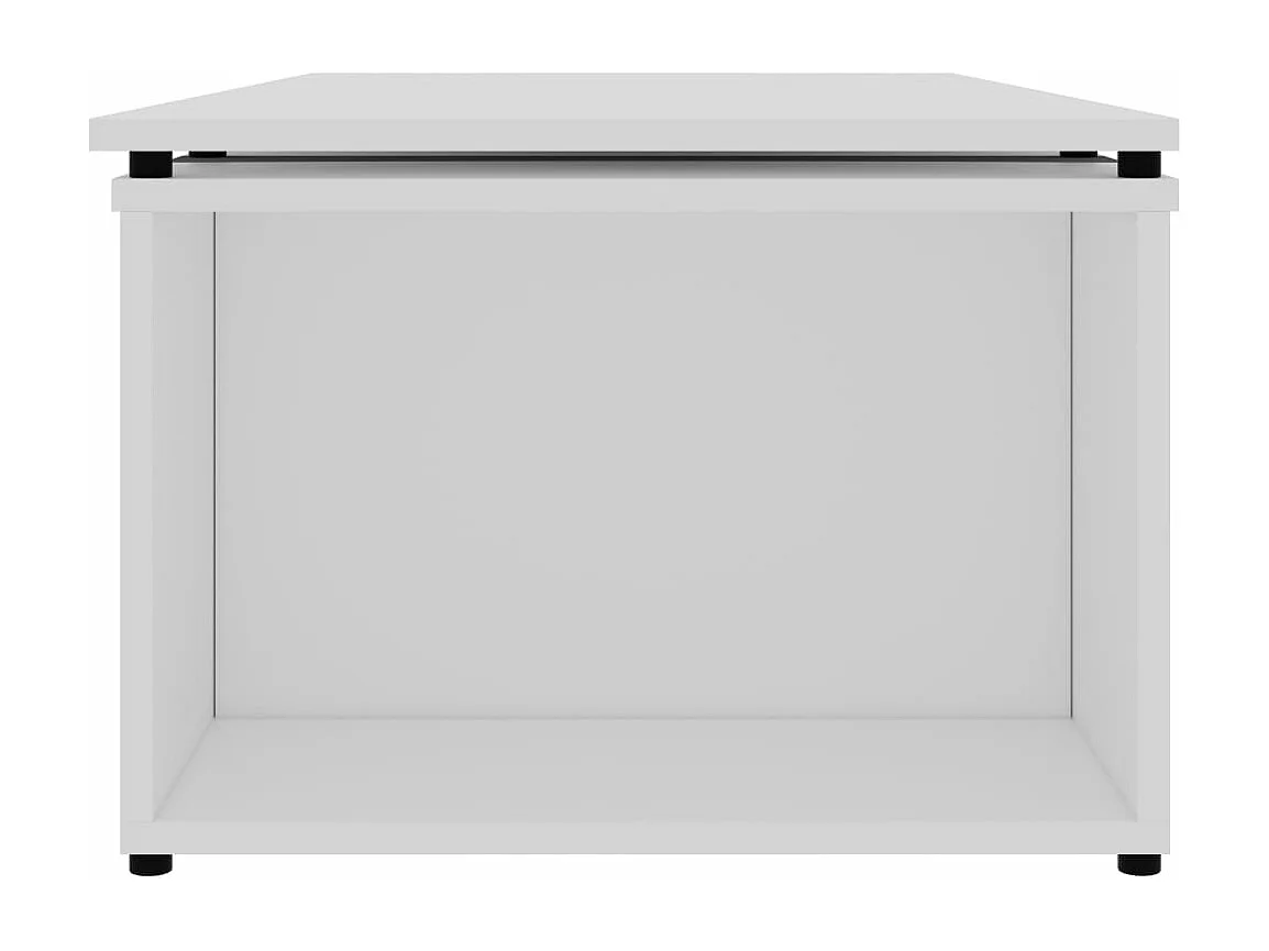 Table basse Blanc 150x50x35 cm Bois d'ingénierie