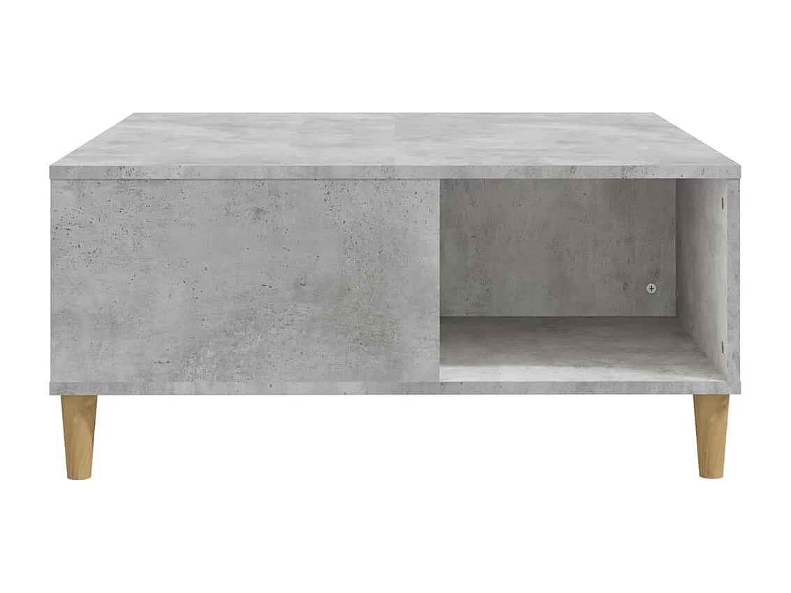 Table basse gris béton 80x80x36,5 cm bois d'ingénierie