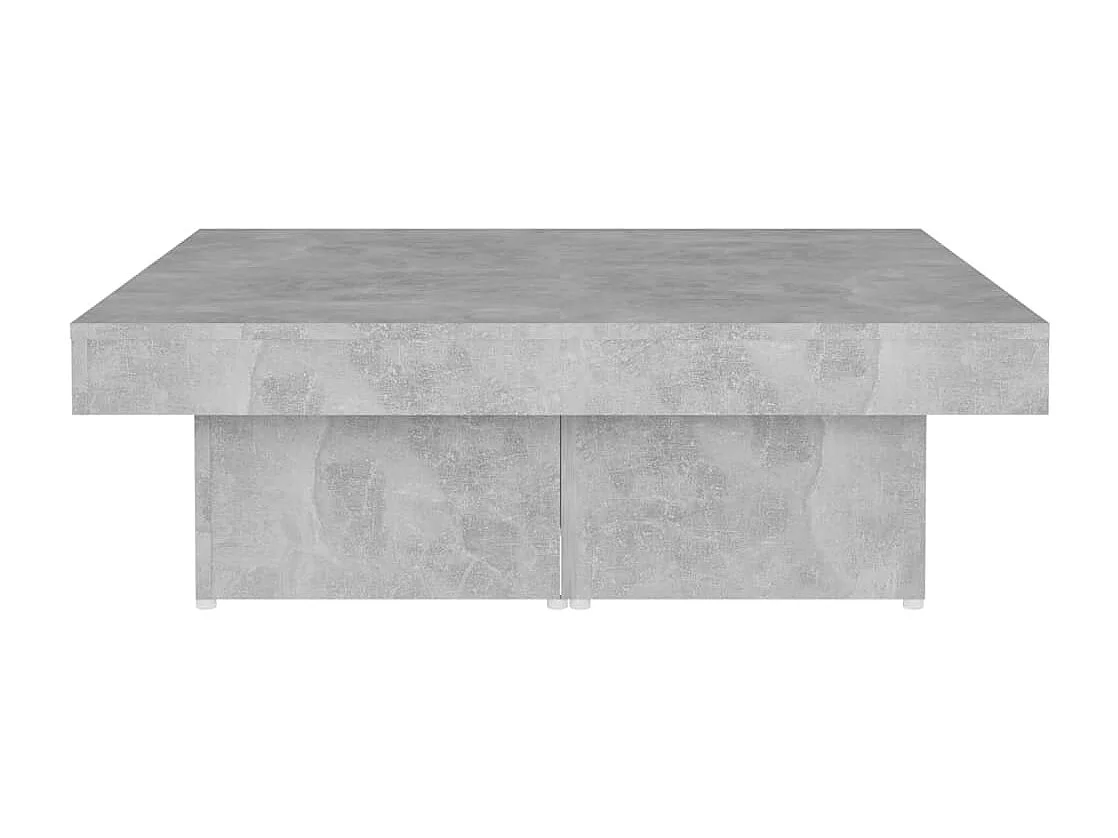 Table basse Gris béton 90x90x28 cm Aggloméré