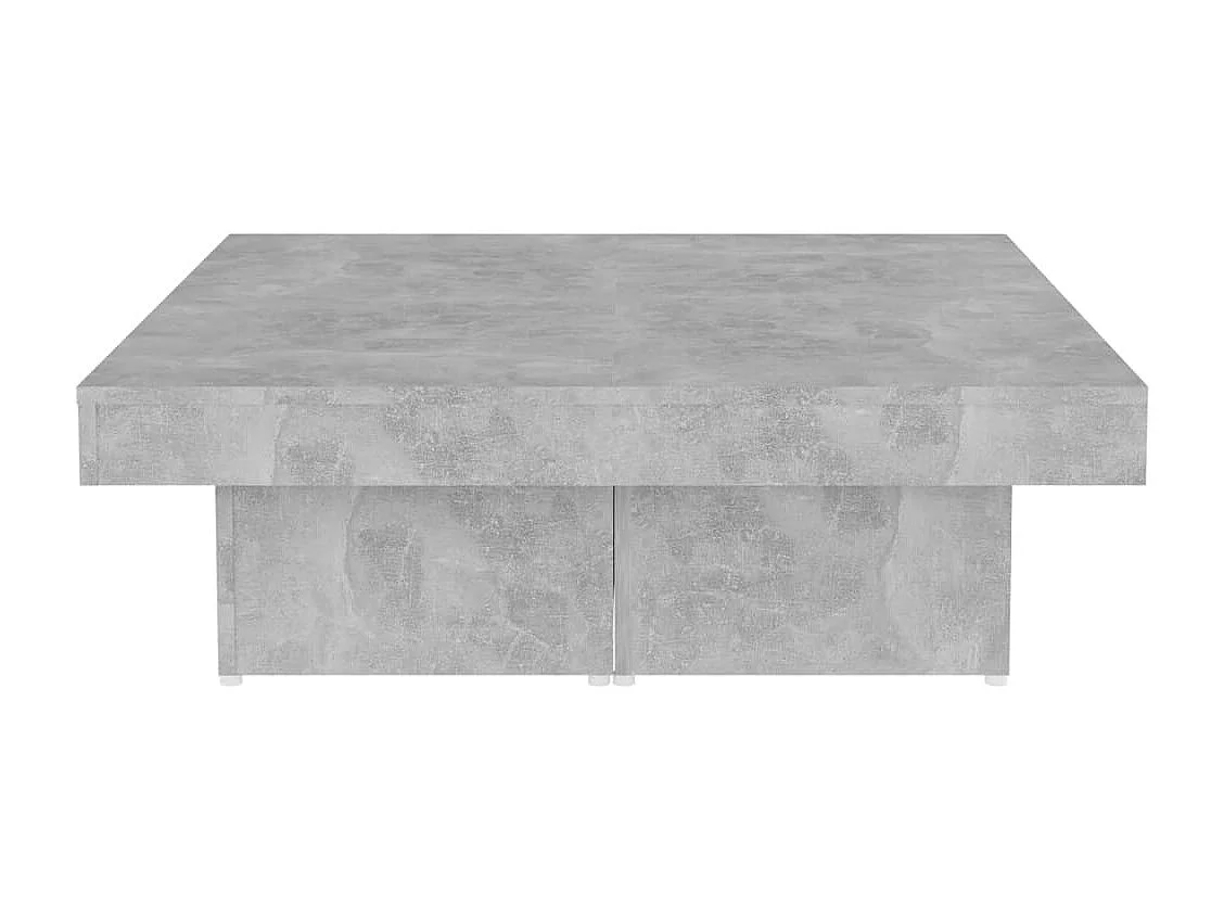 Table basse Gris béton 90x90x28 cm Aggloméré