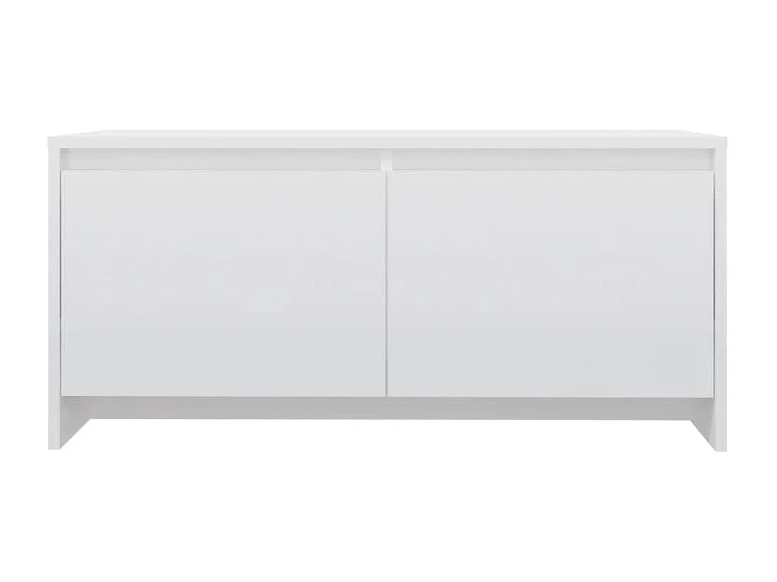 Table basse Blanc brillant 90x50x41,5 cm Aggloméré