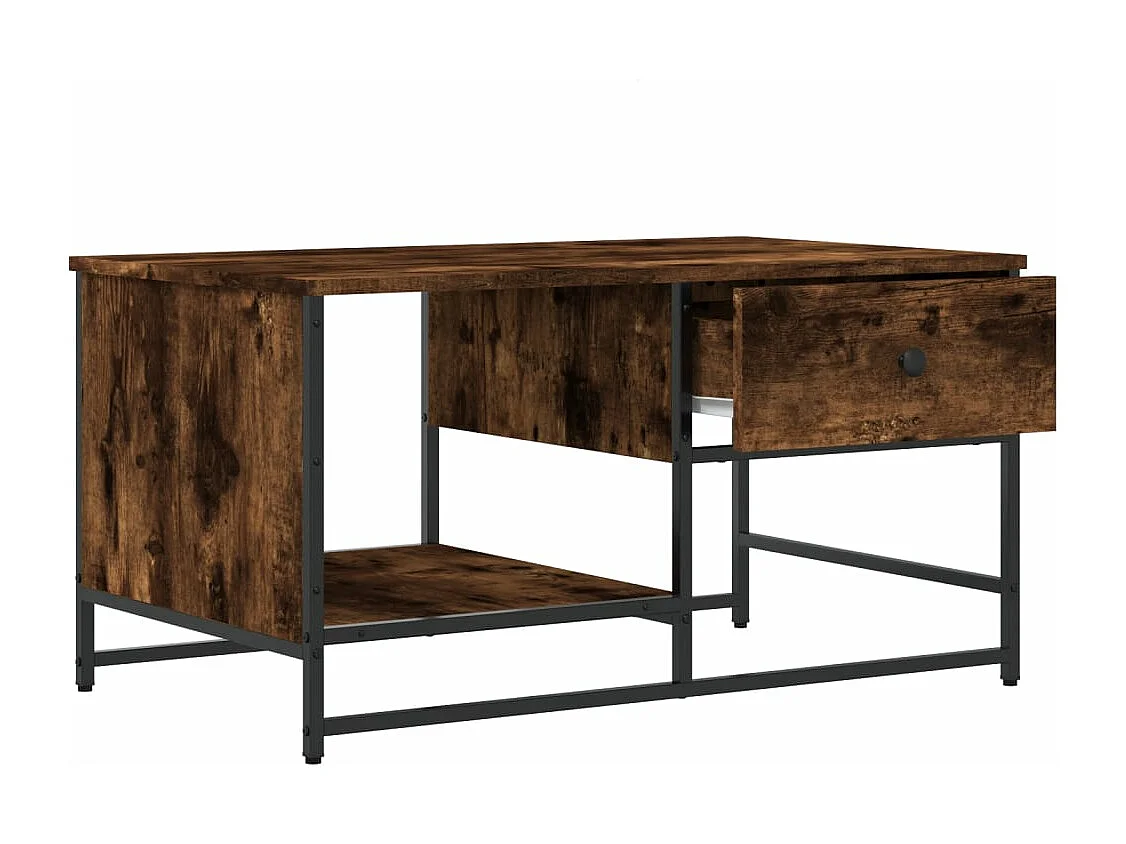 Table basse chêne fumé 85,5x51x45 cm bois d'ingénierie