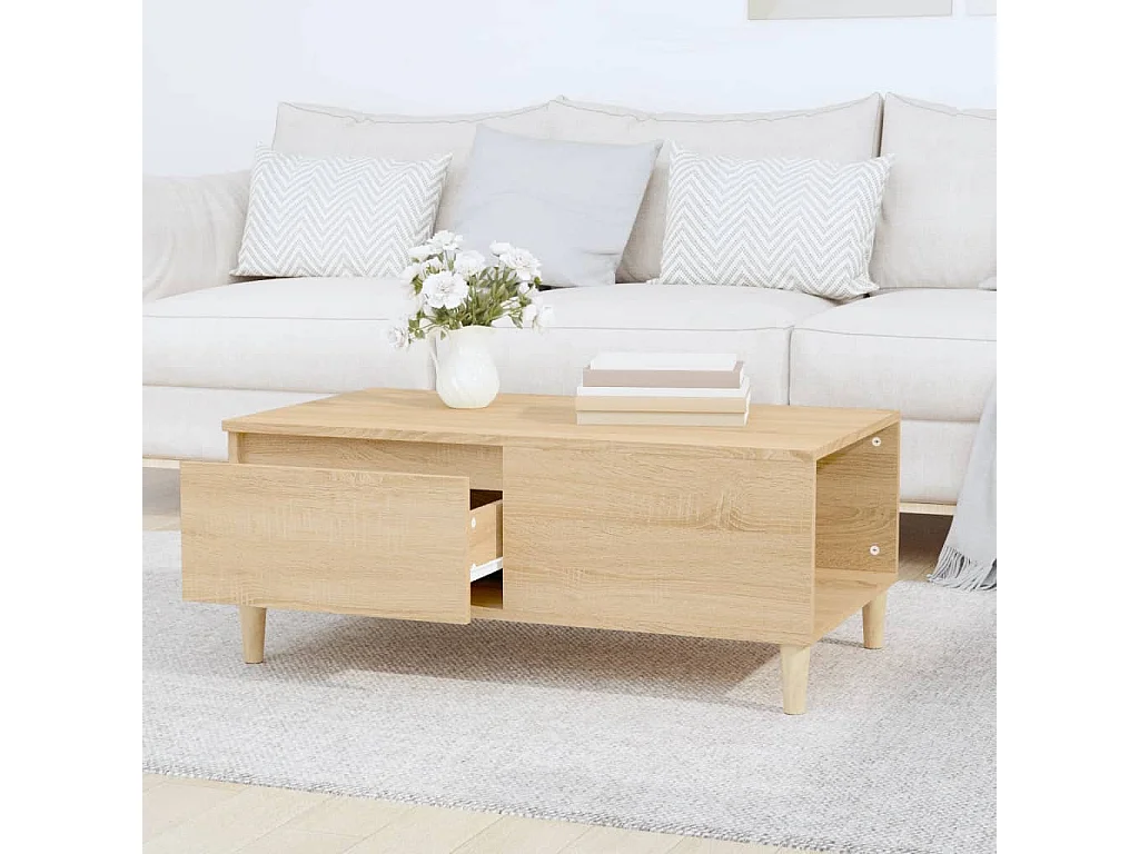 Table basse Chêne sonoma 90x50x36,5 cm Bois d'ingénierie