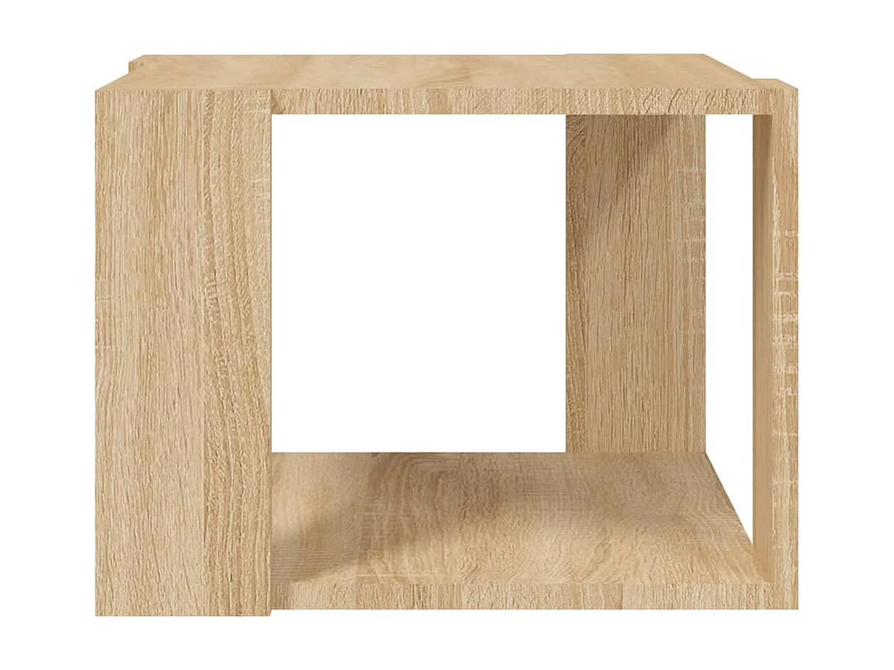 Salontafel 40x40x30 cm bewerkt hout sonoma eikenkleurig