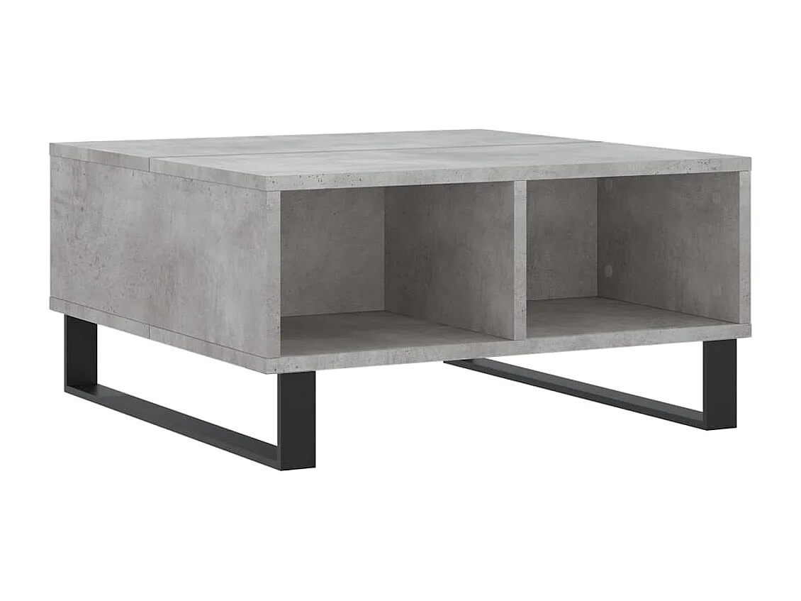 Table basse gris béton 60x60x30 cm bois d'ingénierie