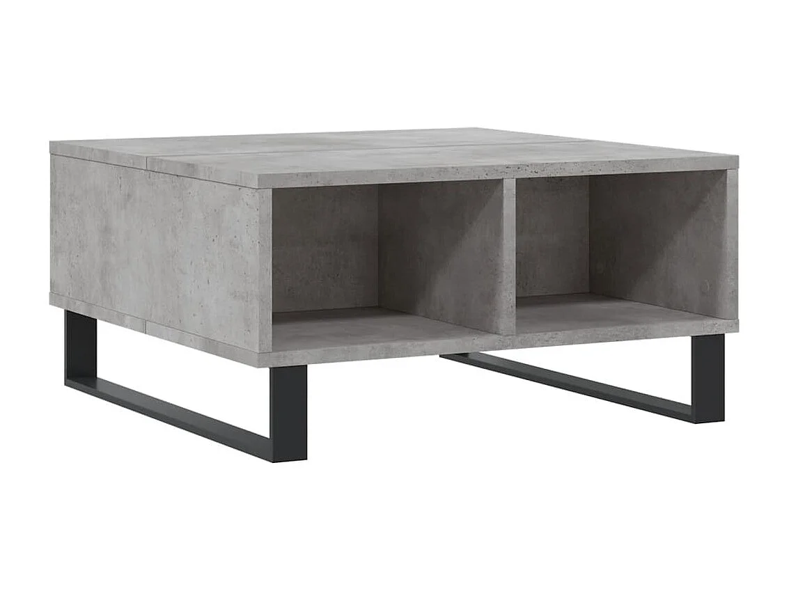 Table basse gris béton 60x60x30 cm bois d'ingénierie