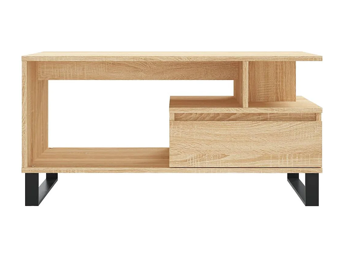Mesa de centro madera contrachapada roble Sonoma 90x49x45 cm