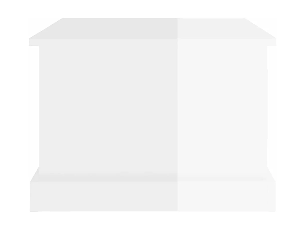 Table basse blanc brillant 50x50x35 cm bois d'ingénierie