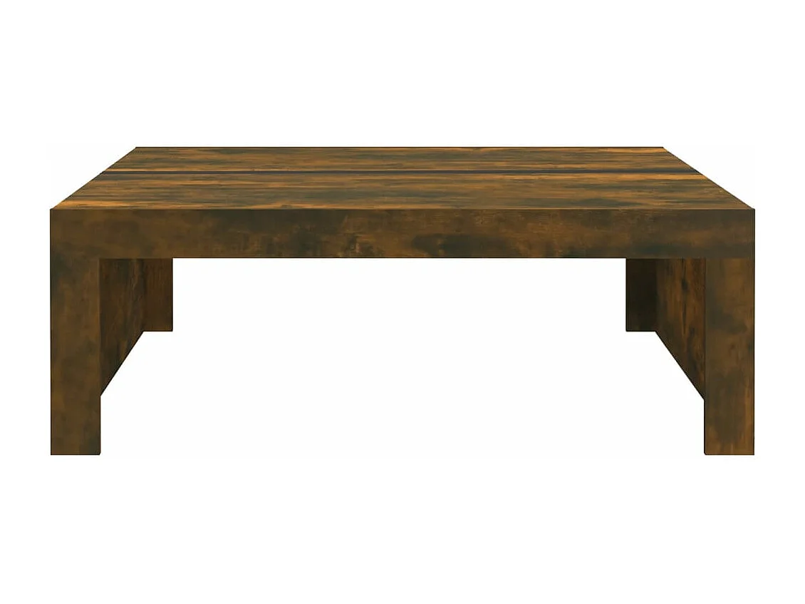 Mesa de centro madera contrachapada roble ahumado 100x100x35 cm